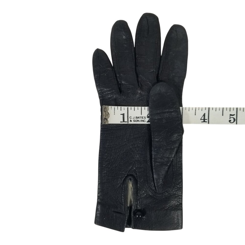 VTG Leather Gloves Fownes Brothers Silk-Lined Wrist Length Small - Picture 6 of 10